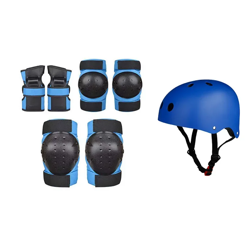 Wholesale hot selling sport riding roller skating balance bicycle skateboard protector and head protector helmet set gear set