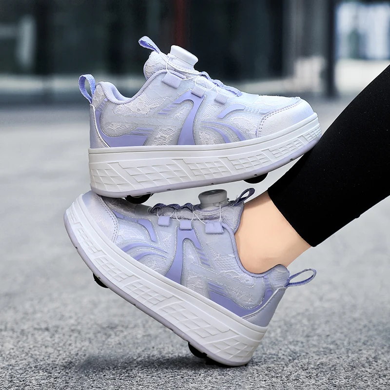 2025 Nuevos tacones de moda para niñas: ligeros, antideslizantes, resistentes al desgaste, suela blanda con hebilla giratoria