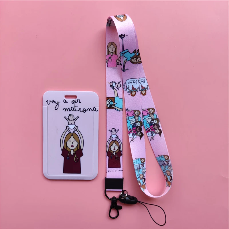 Krankenschwester Arzt Lanyard Ausweishalter Lanyard Mädchen Ausweishalter Umhängebänder Frauen Ausweishalter Schlüsselanhänger Zubehör – Detail 12