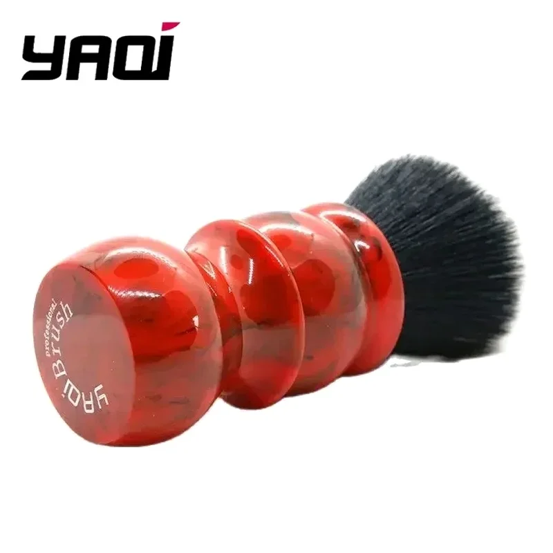YAQI Shaving Brush Retro Red 26mm Red Marble Tuxedo Men's