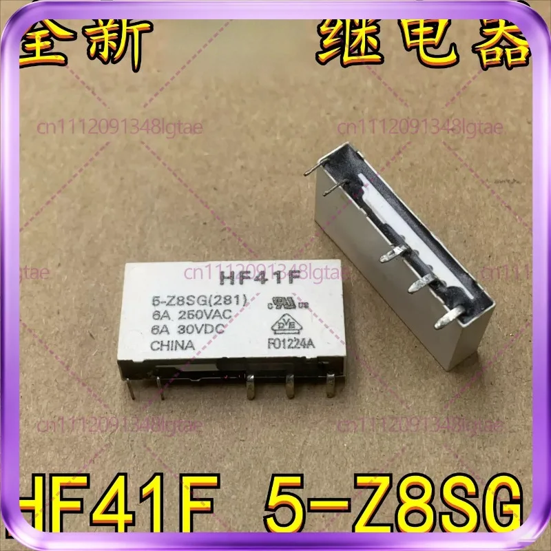 10pcs New For Hongfa Relay HF41F-5-Z8SG (281) HF41F-5-Z8SG 5VDC/6A