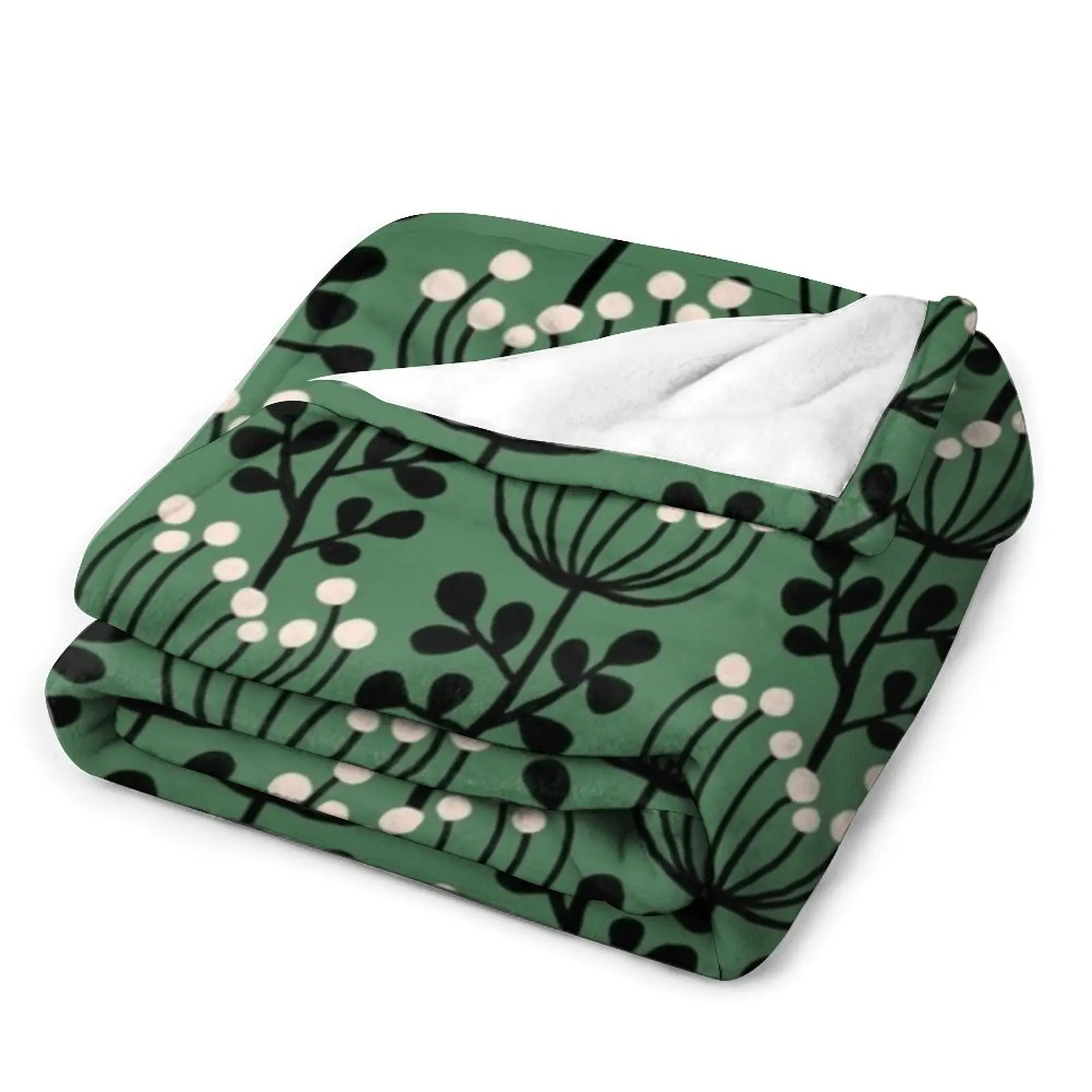 Mimosen grüne Decke Retro Reise decken