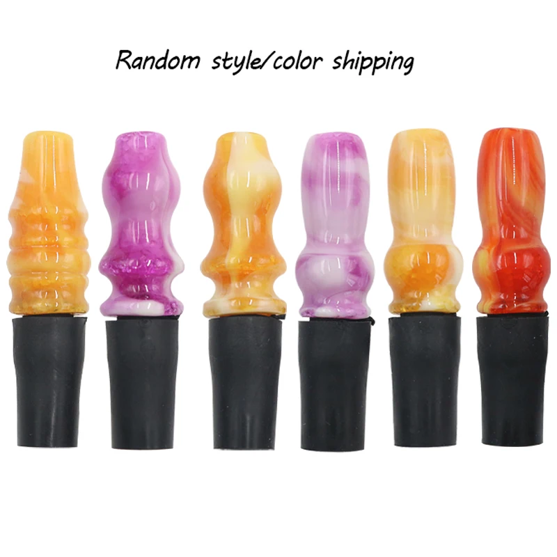 Resin Hookah Mouthpieces For Sheesha Chicha Narguile Shisha Water Pipe Accessories Silicone Hang Rope Strap Mouth Tips