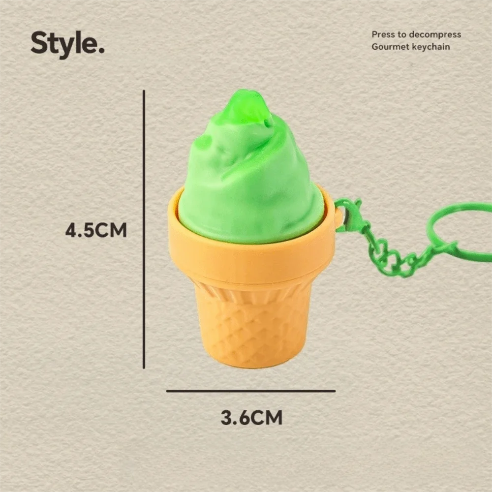 Cartoon Calming Keychain Keys Finger Button Pumpkin Ghost Anti-stress Pendant Bag Charms 3D Printed Foods Clicker Key Chain