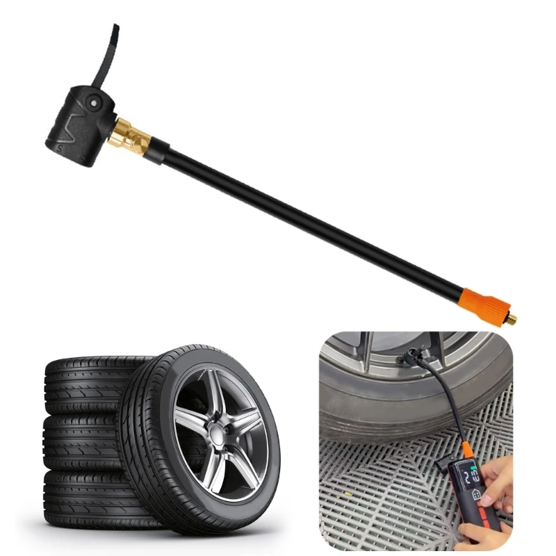 

16/20/30/60cm Tire Extension Tube Quick Connect Tire Chuck Hose Tire Inflator Pump Hose with Air Chuck Adapter