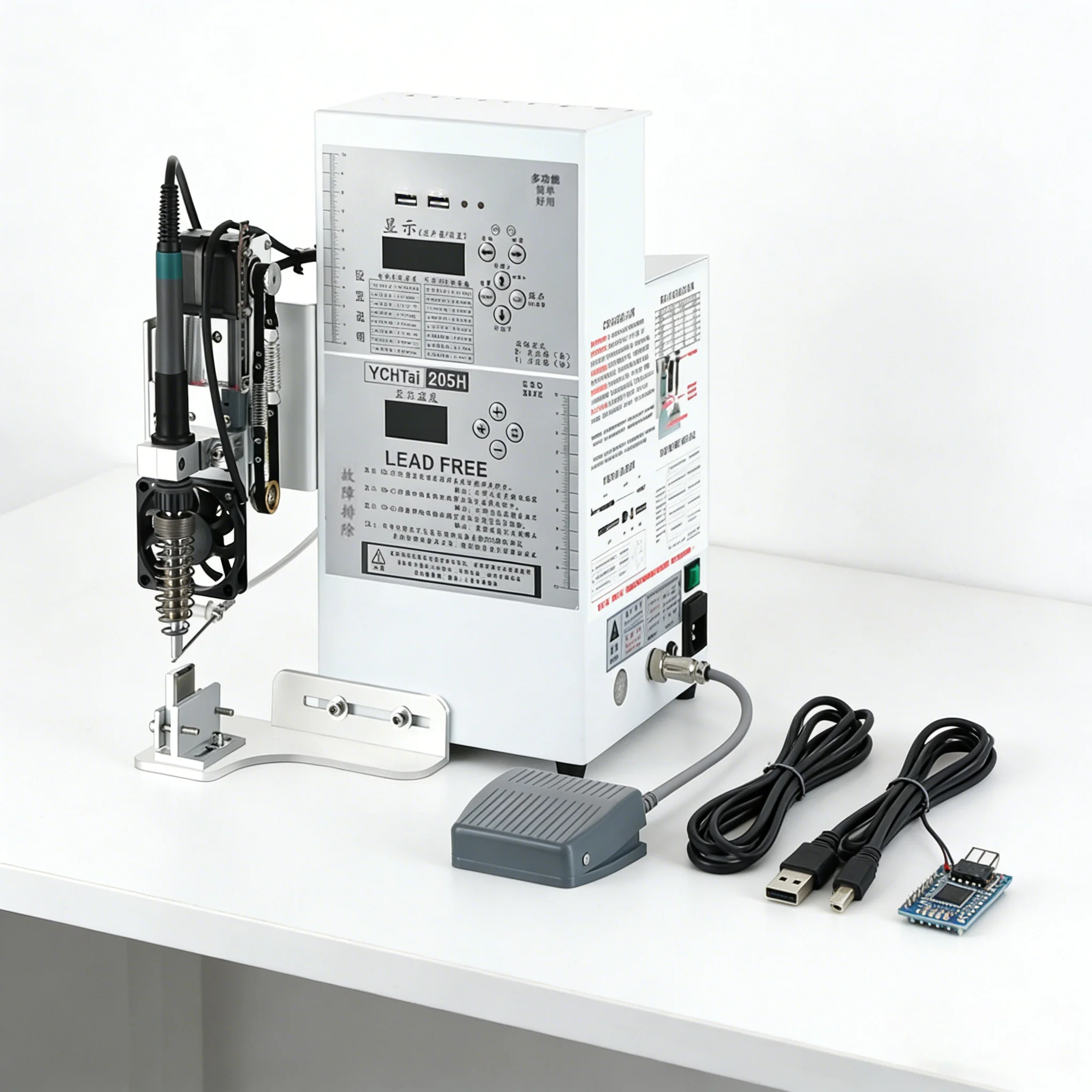 Multifunctional Semi-Automatic USB Spot Welding Soldiering Machine Precision Soldering Station DC Plug Soldering LED Light Power
