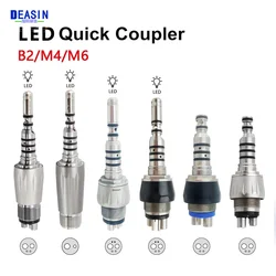Hot Dental Quick Coupler LED Coupling Adaptor For KAVO Fiber Optic High Speed Handpiece 2/4/6Holes