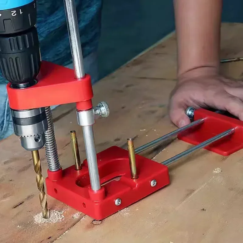 Imagem -02 - Drill Press Guide Locator Madeira Modelo de Perfuração Bit Holder pó Stand Punch Acessório Tabletop Acessórios Buracos de Carpintaria