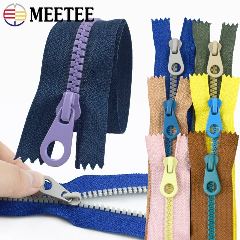

5/10Pcs Meetee 5# Resin Zippers 15-30cm Closed-End Zips with Slider Bag Pocket Closure Zipper Repair Kit DIY Sewing Accessories
