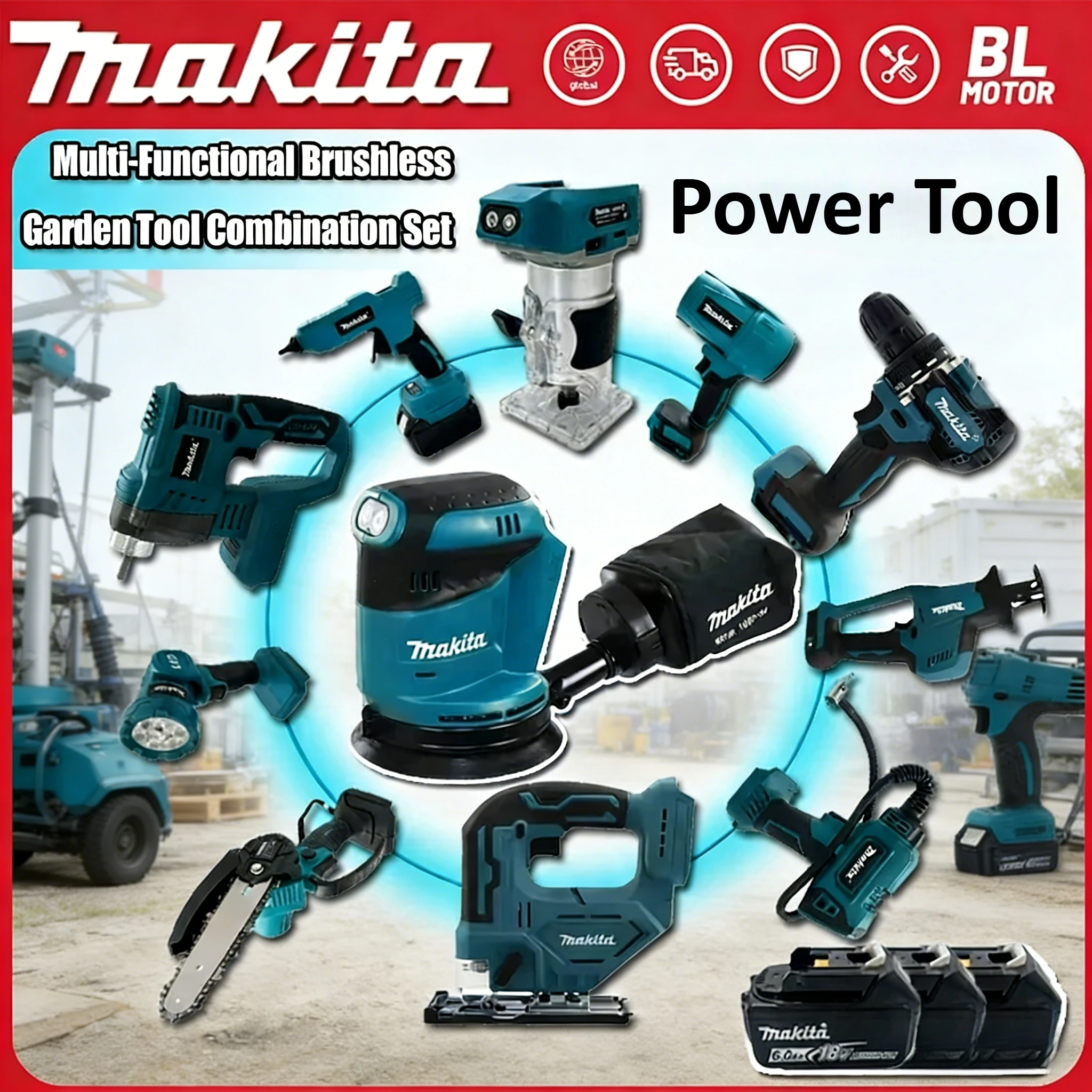 

Беспроводной ударный перфоратор Makita, угловая шлифовальная машина, электрическая циркулярная пила для комплектов с аккумуляторами Makita.