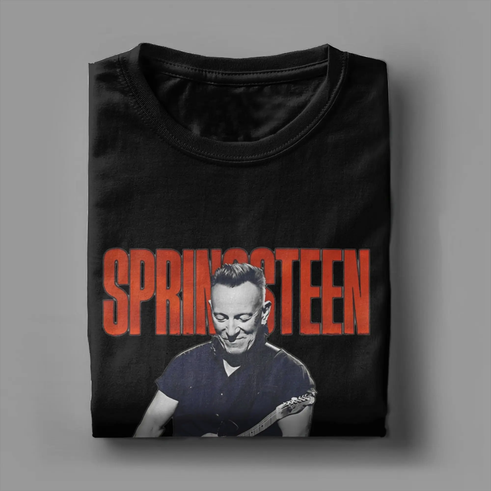 تيشيرتات ريترو روك ميوزيك تور Bruces Springsteens للرجال برقبة دائرية وأكمام قصيرة ملابس علوية صيفية قطنية #4
