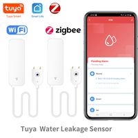 Tuya WiFi Zigbee Water Leak Sensor, Water Leak Detector, Smartlife APP Notification Alerts,Water Flood Leak Alarm Home Security