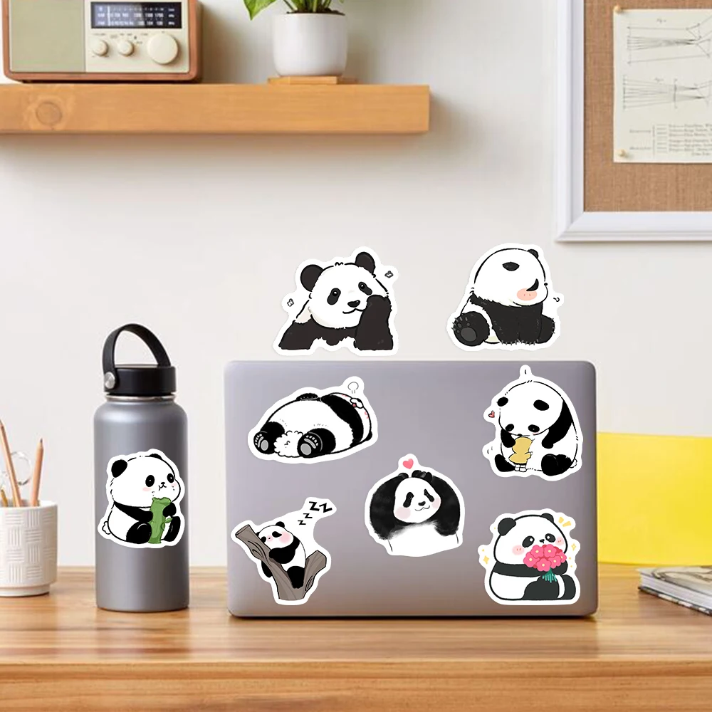 ملصقات باندا كرتونية لطيفة للأطفال ، شارات مقاومة للماء ، لعبة جرافيتي ذاتية الصنع ، كمبيوتر محمول ، هاتف ، سجل قصاصات ، حقائب سفر ، ثلاجة ، هدية ممتعة #3