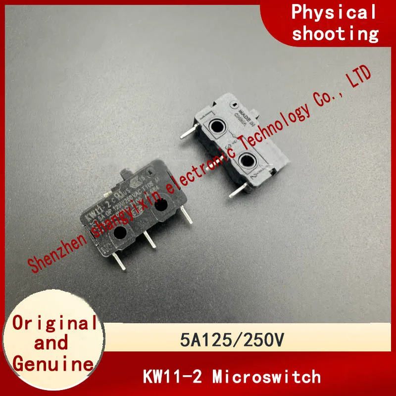 Microswitch KW11-2 travel limit detection reset 3 pointed feet 5A125/250V T105 touch the high key lightly