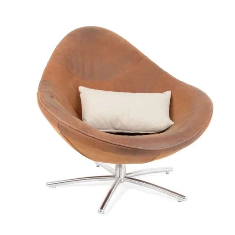 

Sofa Chair Creative Swivel Chair Office Leather Vintage Art Designer Revolving Chaise