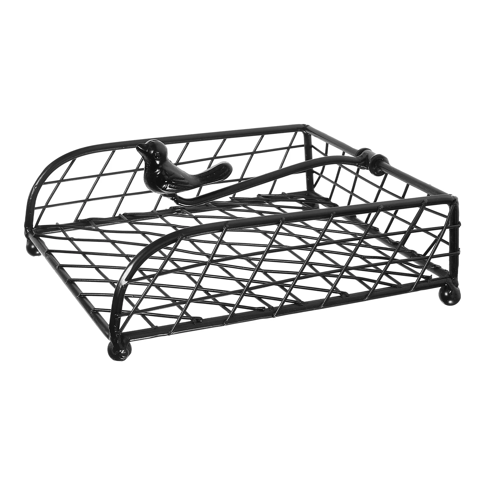 

Desktop Napkin Holder Iron Modern Weighted Arm Tissue Dispenser Decorative Kitchen Dining Table Paper Towel Storage Rack Picnic