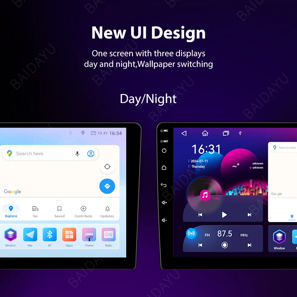 Baidayu TS10S 9/10" Universal Android Car Radio Display Screen Carplay GPS Customization Universal Car Stereo Navigation Car Dvd - Image 3