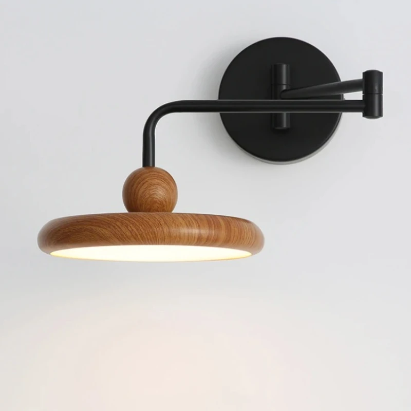 Modern Iron Art Rocker Arm Wall Lamp Living Room Bedroom Study Bedside Restaurant LED Luster Wall Light Home Decorations Fixture