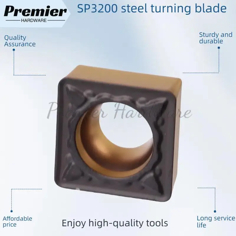 Такий как токарная пластина из абразивной стали SCMT09T308-GM SP3200 подходит для обработки деталей из мягкой стали.