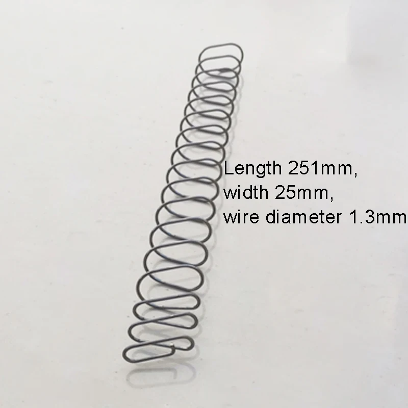 Custom 251mm Length Spring Accessories Wire Diameter 1.3mm Steel Rectangular Springs Compression Spring