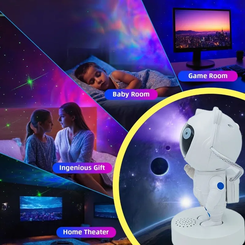 Astronaut Bluetooth Aurora führte Nachtlicht Sternen himmel Astronaut Projektoren Lampe Dekoration Schlafzimmer nach Hause dekorative Kinder