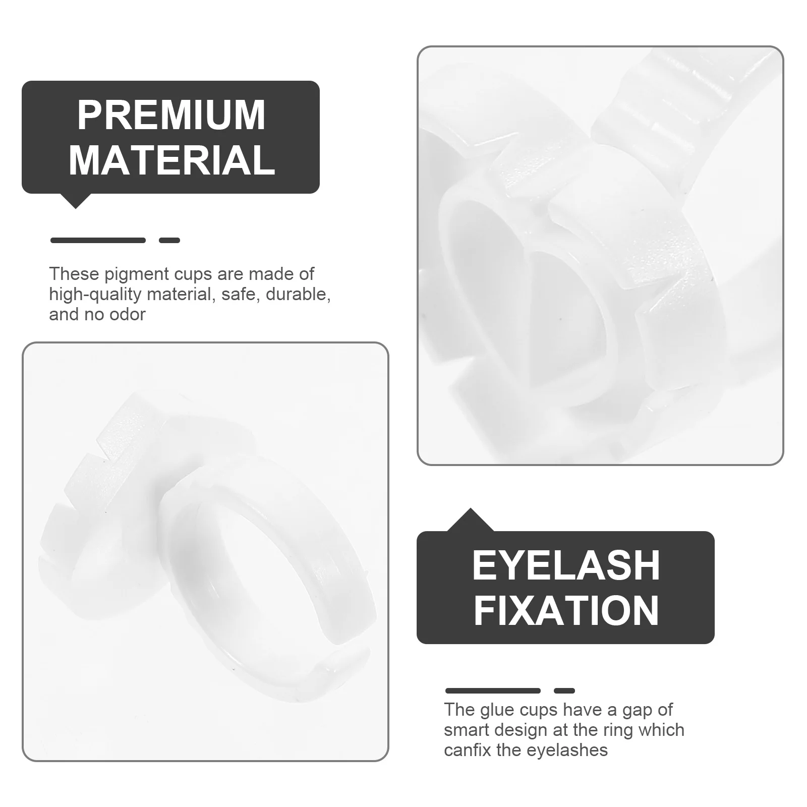 

100 Pcs Plastic Glue Ring Eyelash Extension Tool Small Pigment Cup Makeup Professional Beauty Salon False Lashes