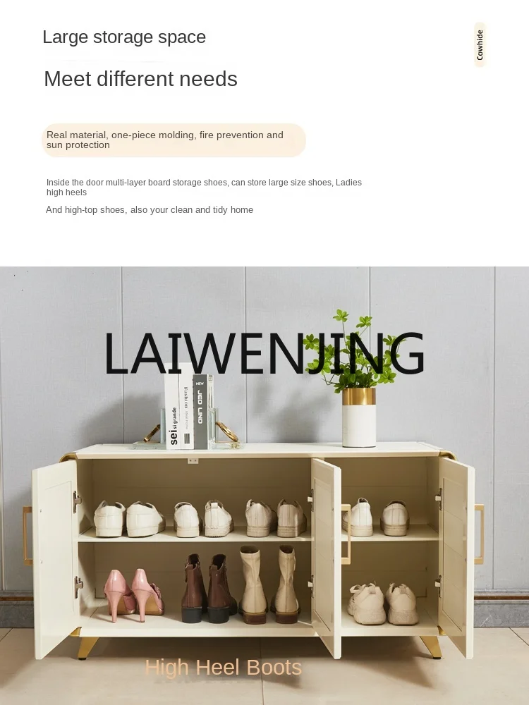 

Light Luxury Aluminum Alloy Shoe Changing Stool Villa Home Shoe Cabinet Simple Waterproof and Sun Protection Balcony Locker