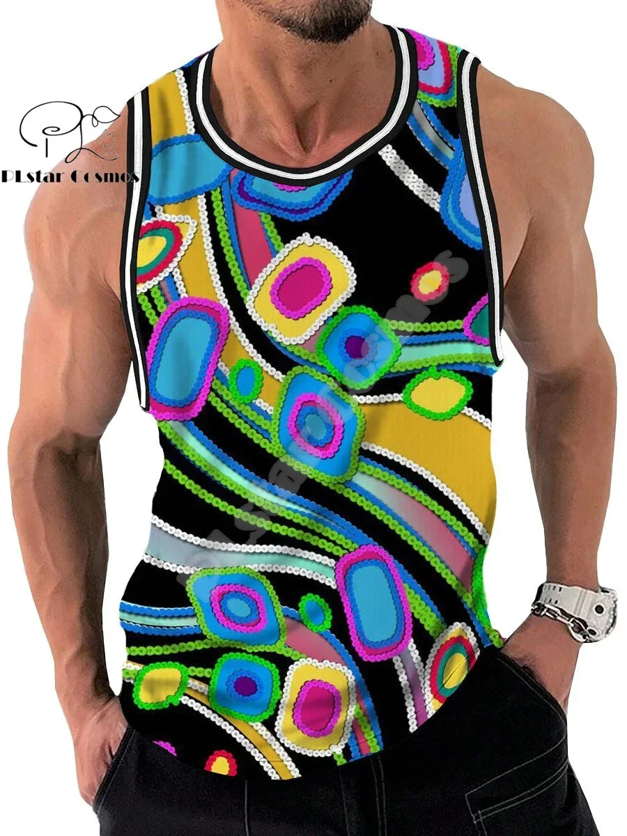 NewFashion Graffiti Psychedelic Tattoo Retro Tank Top Streetwear 3DPrint Harajuku Summer Vest O-Neck Sleeveless Casual Shirts 10