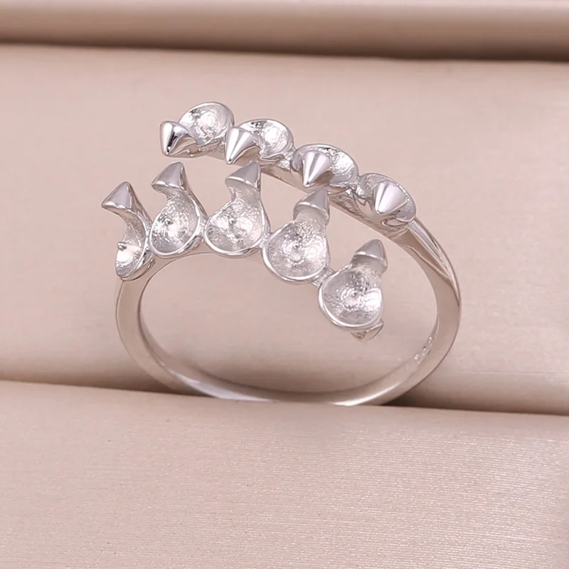 MeiBaPJ 4mm Small Natural Round White Pearls Fashion Ring Real 925 Sterling Silver Fine Wedding Jewelry For Women