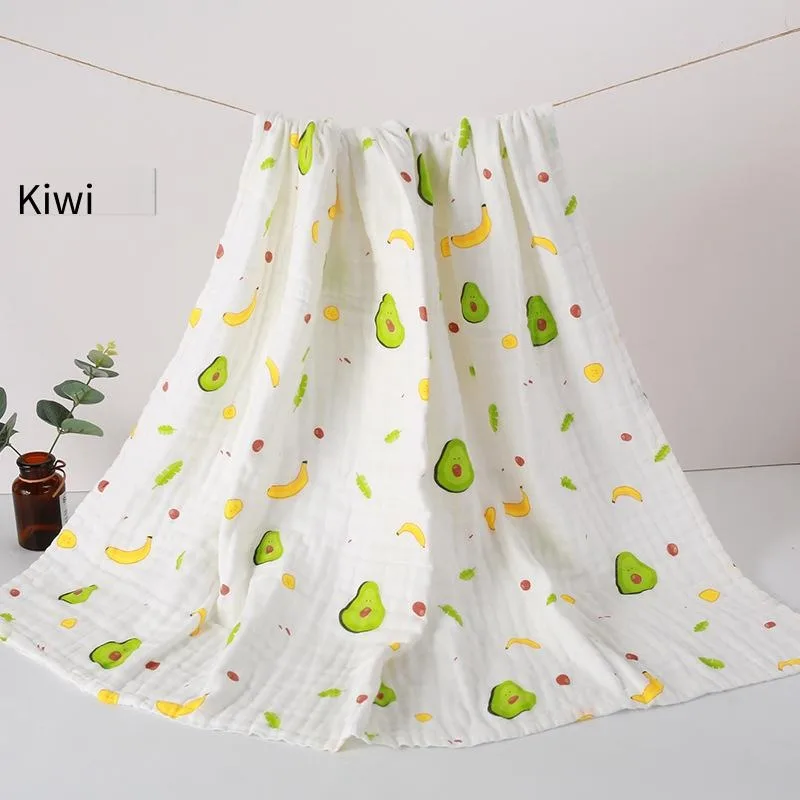 

110x110cm High Density Baby Bath Towel Cotton Gauze Baby Bathrobe Bath Towel Kids Cover Cloth Lightweight Summer Swaddle Blanket