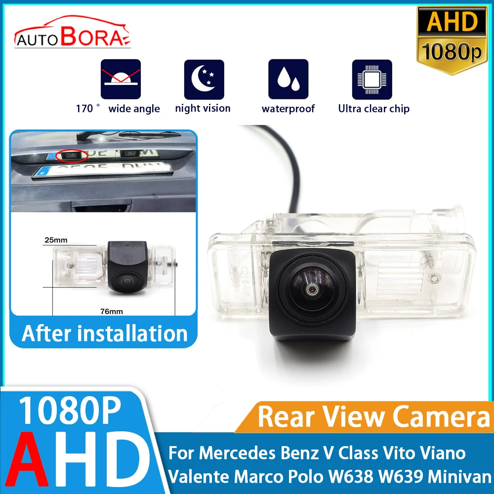 

Reverse Parking Car Rear View Camera 1080P Night Vision for Mercedes Benz V Class Vito Viano Valente Marco Polo W638W639 Minivan