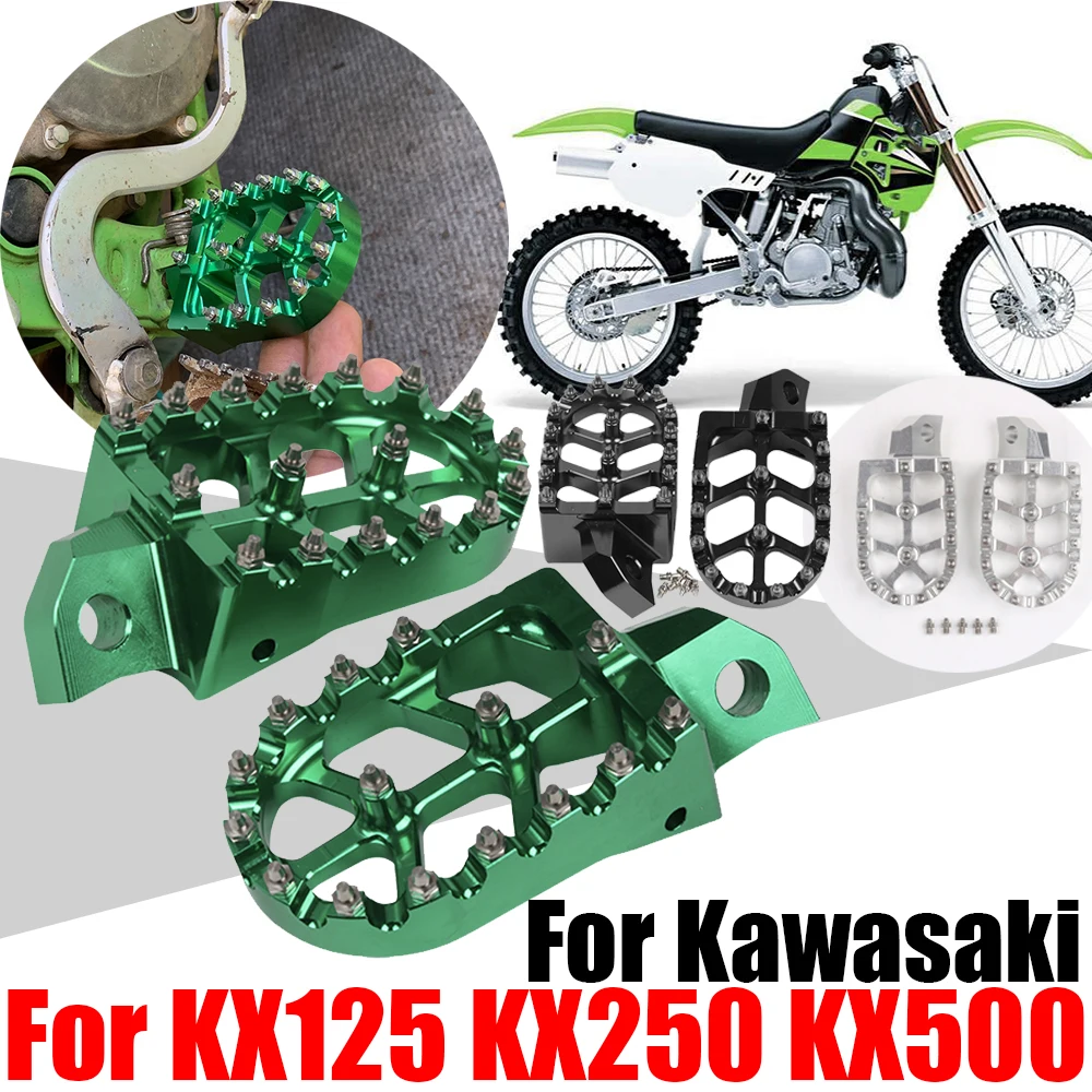 

Motorcycle Footrest Footpegs Foot Pegs Pedals For Kawasaki KX125 KX250 1988 - 1996 KX 125 250 500 KX500 1988 - 2004 Accessories