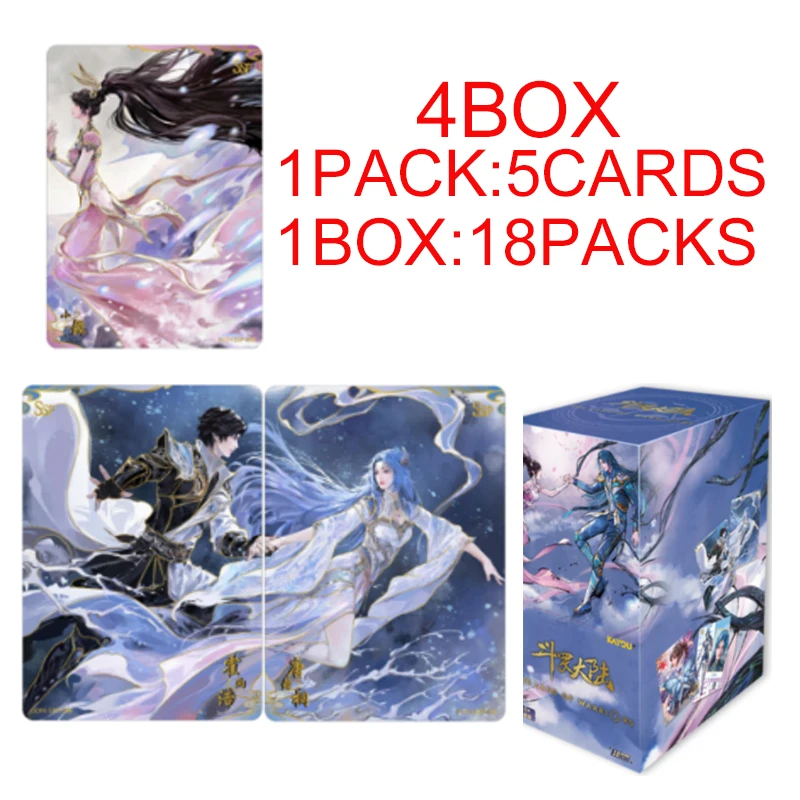 Kayou Soul Land Eternal Version 4 Boxes Anime Collectible Trading Cards 18 Packs/Box Fan Hobby Collection