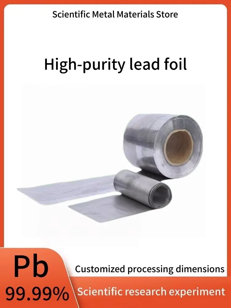 Lead Foil 0.1mm, Experimental Lead Foil 0.2mm, Research Lead Sheet Customized Size, Radiation-Proof Lead Plate