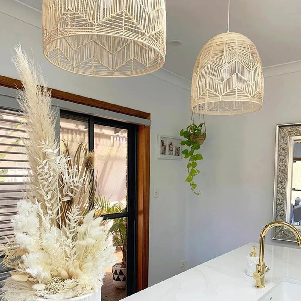 JOYINLED خمر الروطان الأسود الثريا النمط الياباني الروطان عاكس الضوء الخوص مصابيح مزرعة بار مقهى مطعم Dia.35 #3