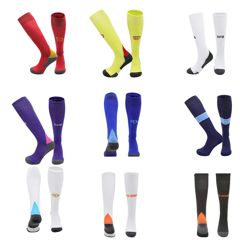

24-25 Season National Team Football Socks Adult Children Thickening Towel Bottom Non-Slip Soccer Training Match Sport Stocking