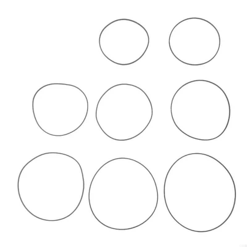 G6DD Rubber Belt Cassette Player Player Lectors Turntables Turntables أحزمة مسجل مختلفة 105 مم-150 مم خيار حجم مطوي