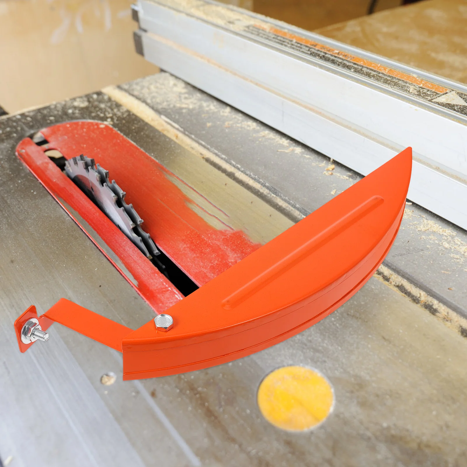 

Universal Table Saw Guard Sturdy Metal Cover Dust Proof Woodworking Blade Protector Easy Install Saw Cover For Tool Safety