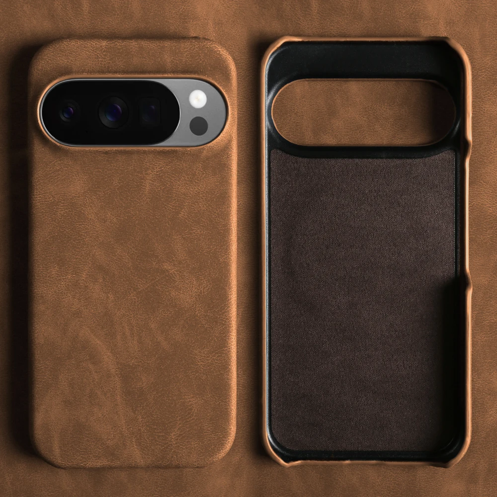 Luxuriöse Leder-Handyhülle für Google Pixel 10 9 Pro XL 10A 9A 8 8A 7 7A 6 Pro 6A Stoßfeste Rückseiten-Schutzhülle Funda Coque Shell