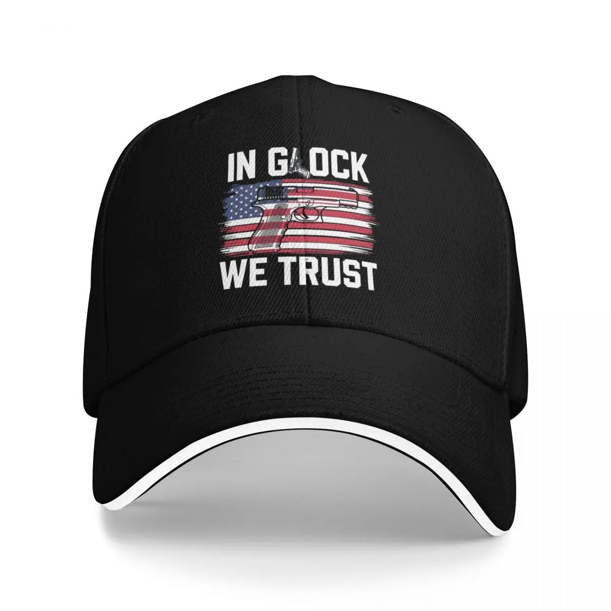 

We Trust Flag In G-Glocks Sport Baseball Caps For Mens Adult Male Beach Dad Hats Snapback Cap