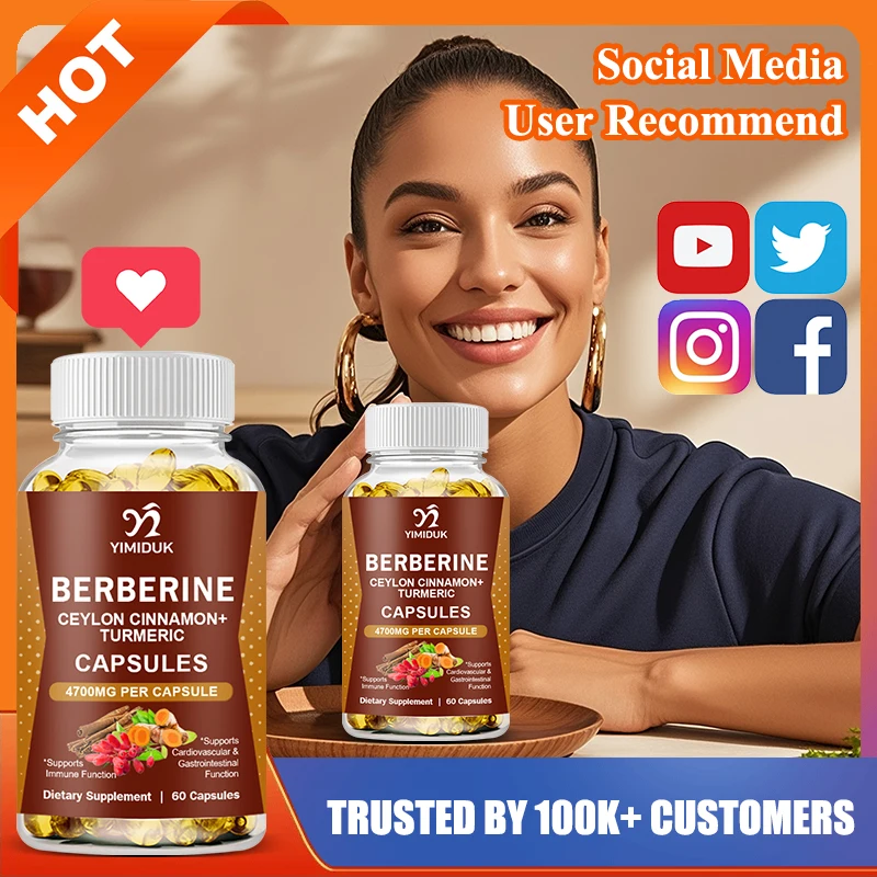 

Premium Berberine HCl Supplement, for Weight Management Aid, Cardiovascular & Gastrointestinal & Brain Function, GMP Certified
