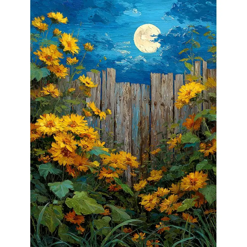 

GATYZTORY 40x50cm Painting By Numbers Garden Landscape For Adults Kids DIY Gift Artwork Snow House Handicrafts Home Decors