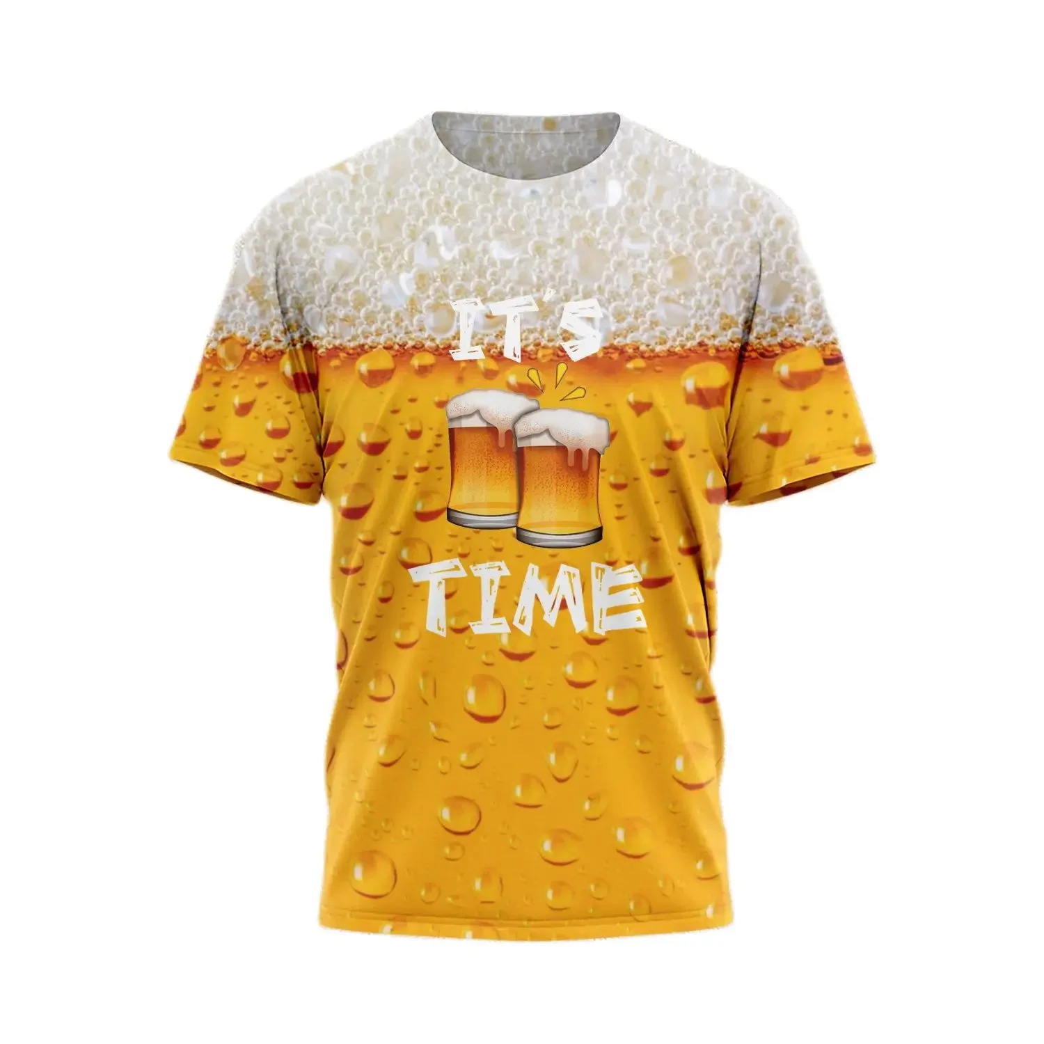 Summer Funny T-Shirts Beer 3D Printed Streetwear Men Women Casual Fashion Oversized Short Sleeve T Shirt Kids Tees Tops Clothing