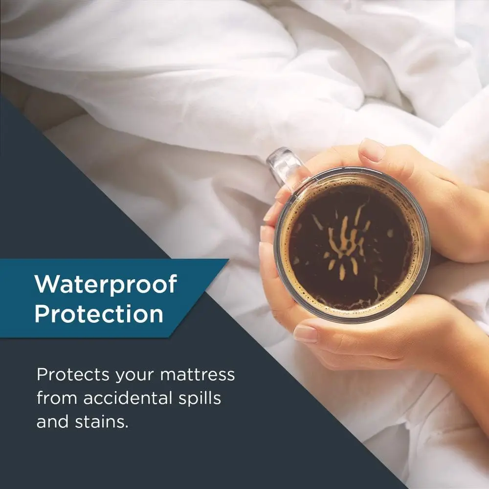 Protetor de colchão de luxo legal, King, branco