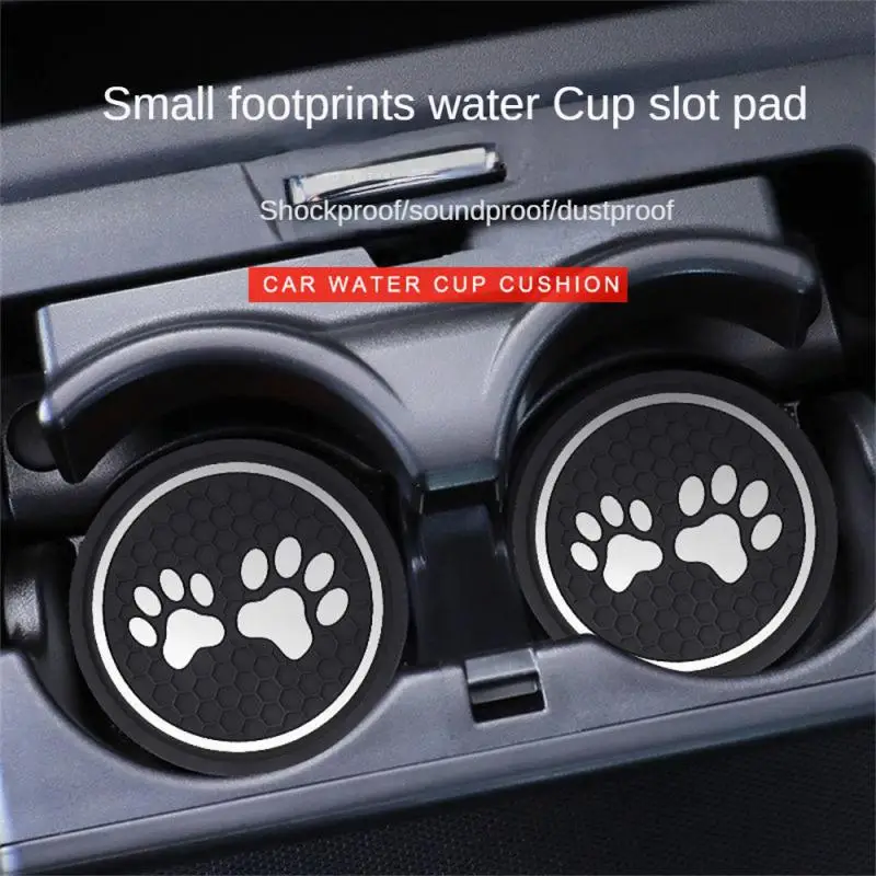 1 Pair Car Coasters Cup Mat Universal Holder Anti Slip Bottle Pad Insert Pads Interior Most Water Cups Car Accessories