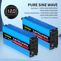 1600W 2200W 3000W 4000W 7000W 8000W Pure Sine Wave Inverter 12V/24V DC to 220V 50HZ/110V 60HZ AC Converter for Home, RV, Truck