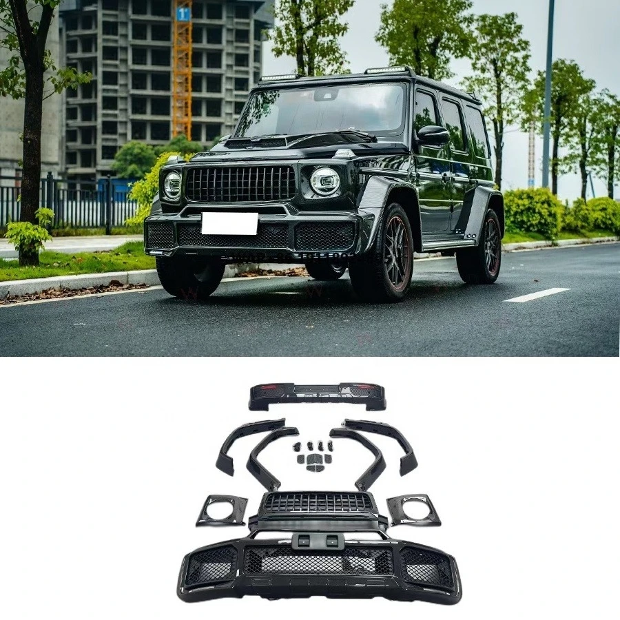 B Style Dry Carbon Fiber Bodykit for  G-Class W464 G350 G500 G63 New Front Wheelbrow Rear Bumper Grille Body Kit