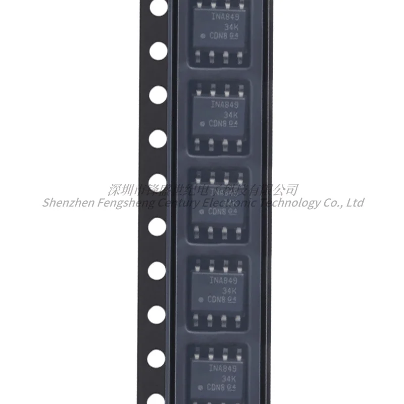 INA849DR INA849 SOP-8 Ultra-Low Noise 1nV/√Hz High Speed 28MHz, 35V/μs Precision 35μV Instrumentation Amplifier Chip New Origina