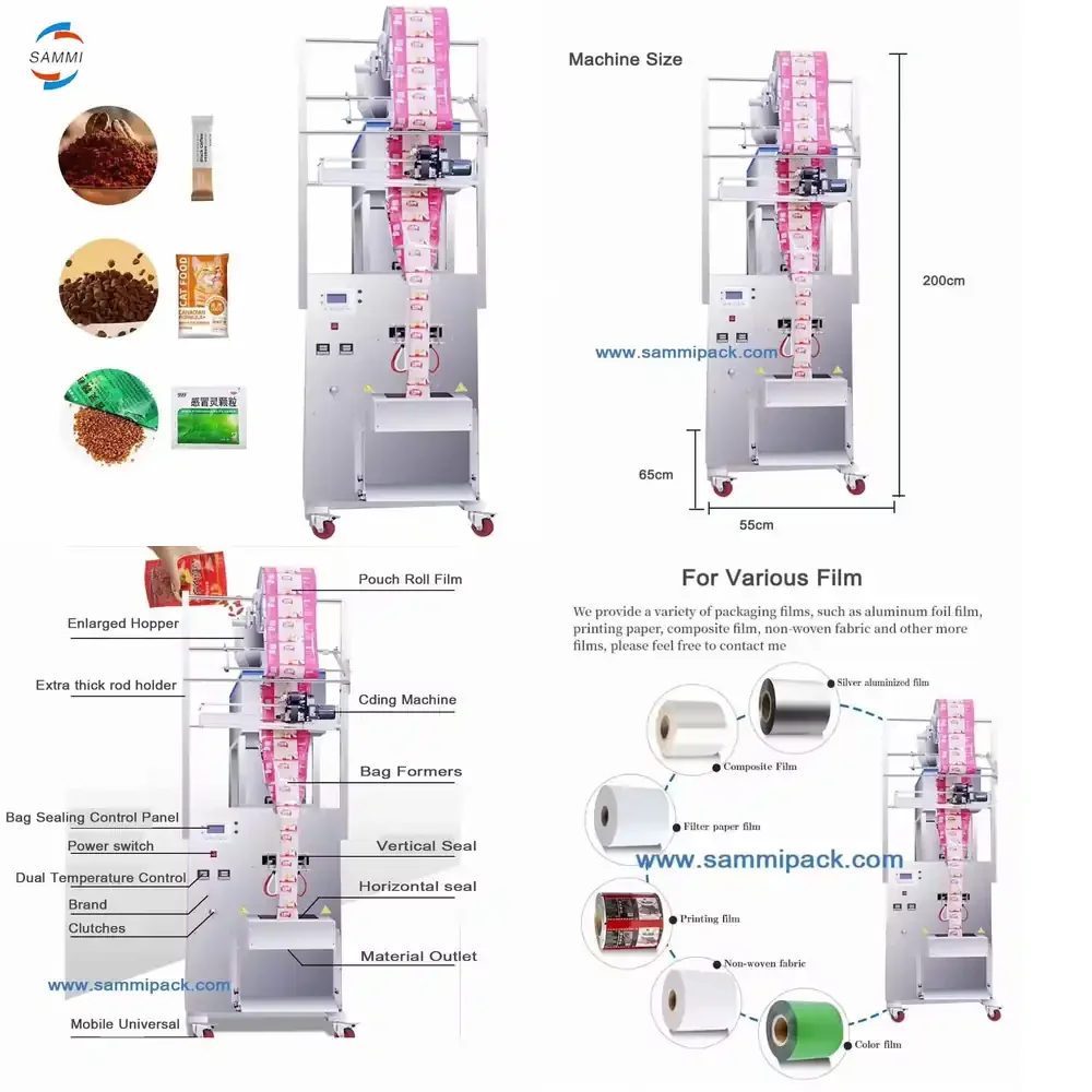 

Multi-Function Automatic Snack Crisps Potato Chips Corn Chips Banana Chips Food Packaging Machine With Nitrogen Filling