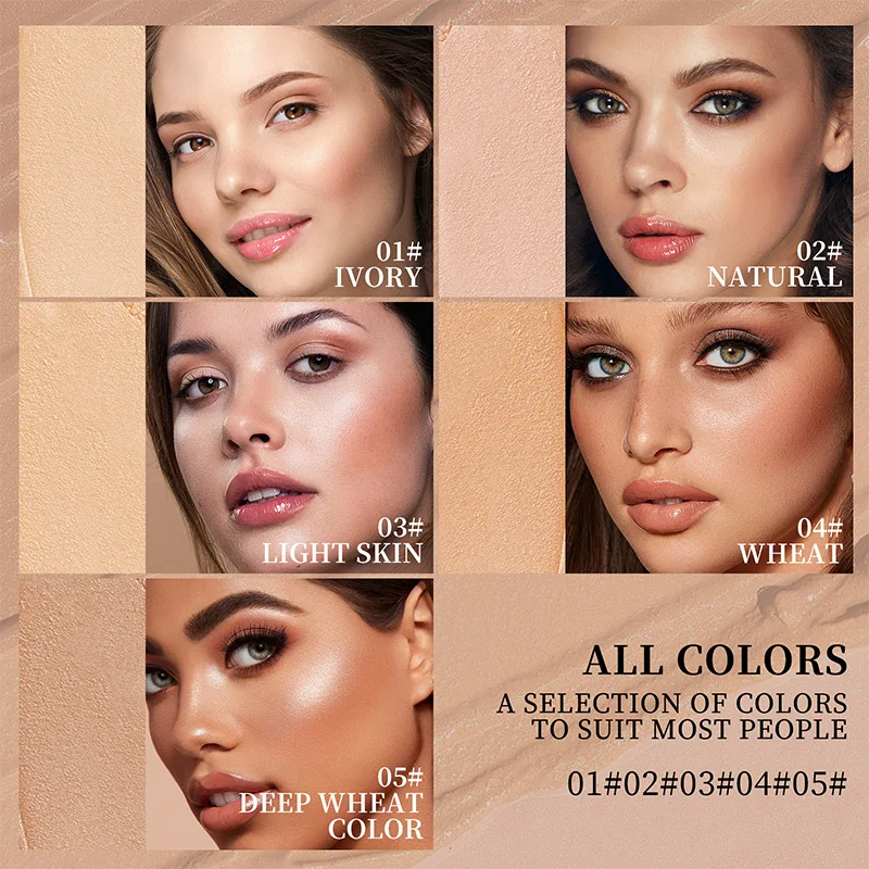 Nawilżający podkład w sztyfcie - wodoodporny korektor, lekka krycia, różne kolory, trwała formuła